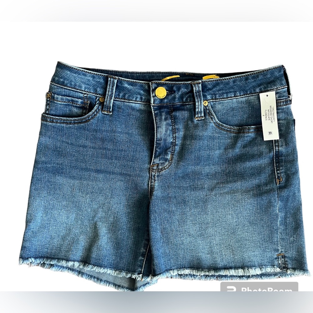 Seven7 Weekend Short Stretch Denim Blue Women’s Shirt Sz 8‎